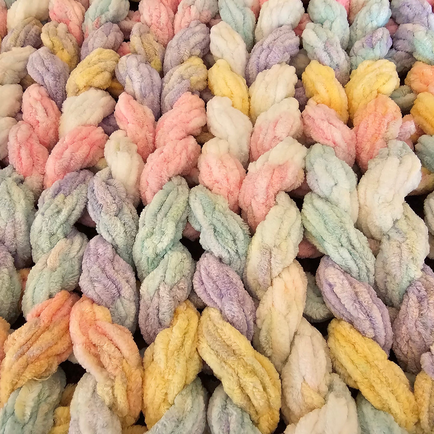 Chenille Handknit Stroller and Small Throw Blankets