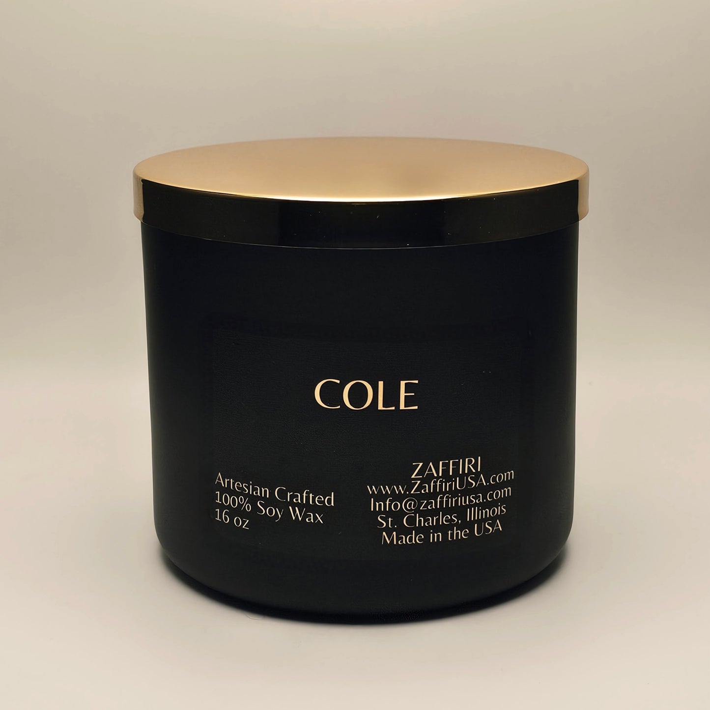 COLE | 16oz Soy Wax Candle - Fragrance by ZAFFIRI