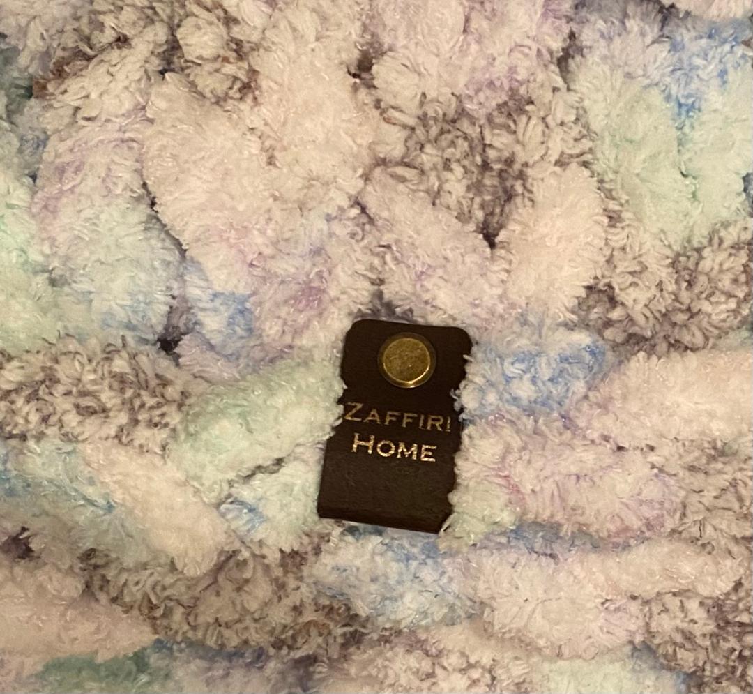 Chenille Handknit Stroller and Small Throw Blankets