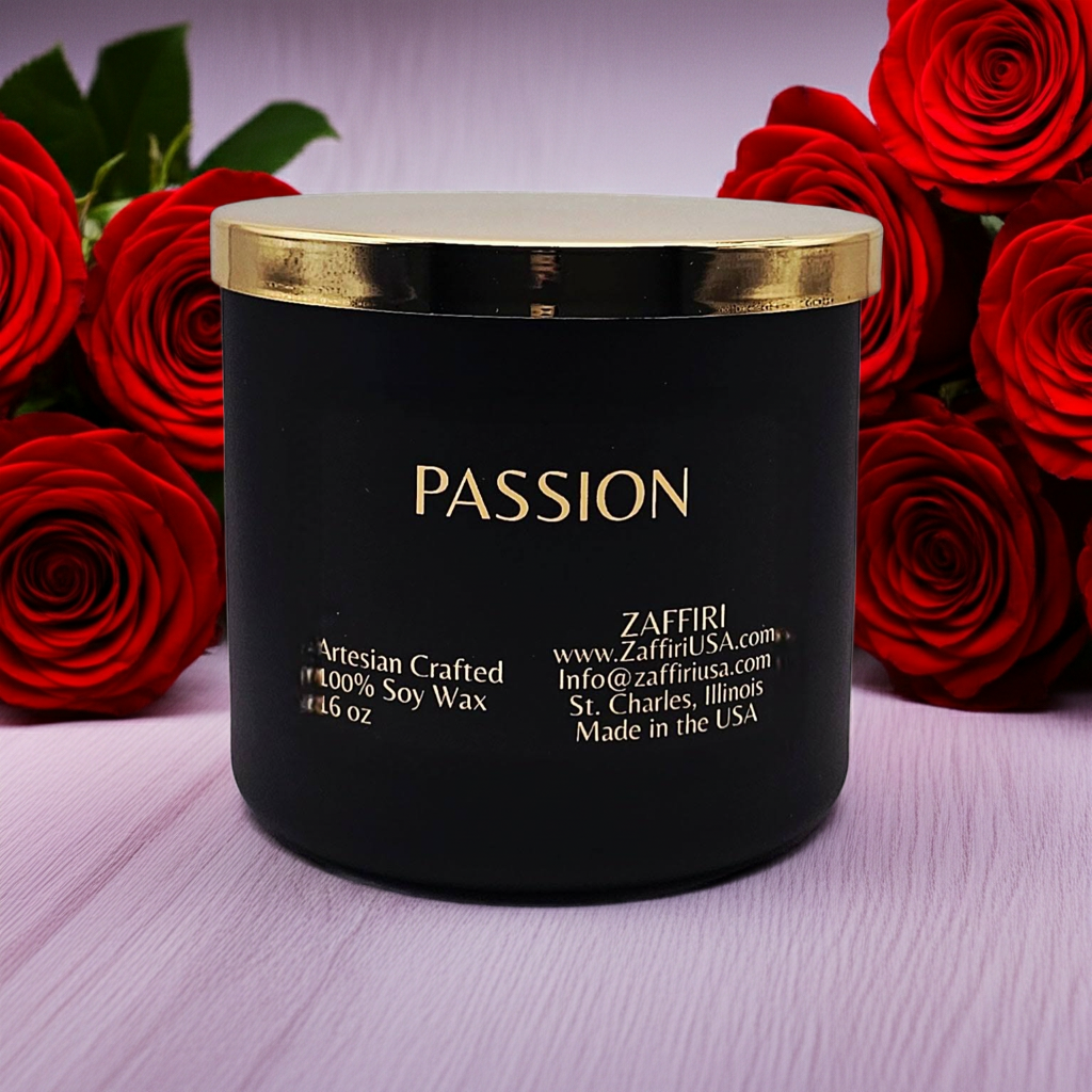 PASSION | 16oz Soy Wax Candle - Fragrance by ZAFFIRI
