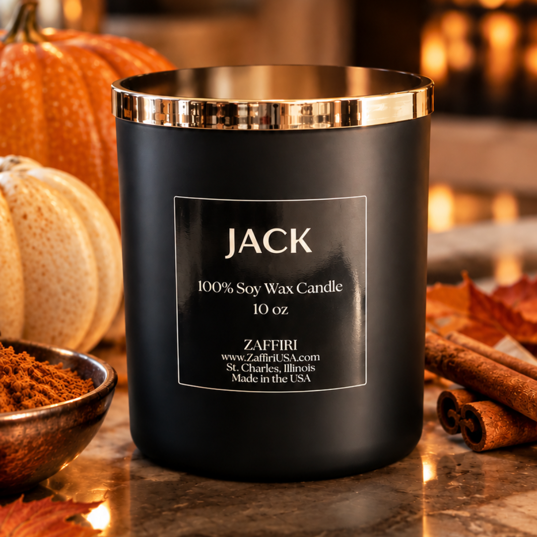 JACK | 10oz Soy Wax Candle - Fragrance by ZAFFIRI
