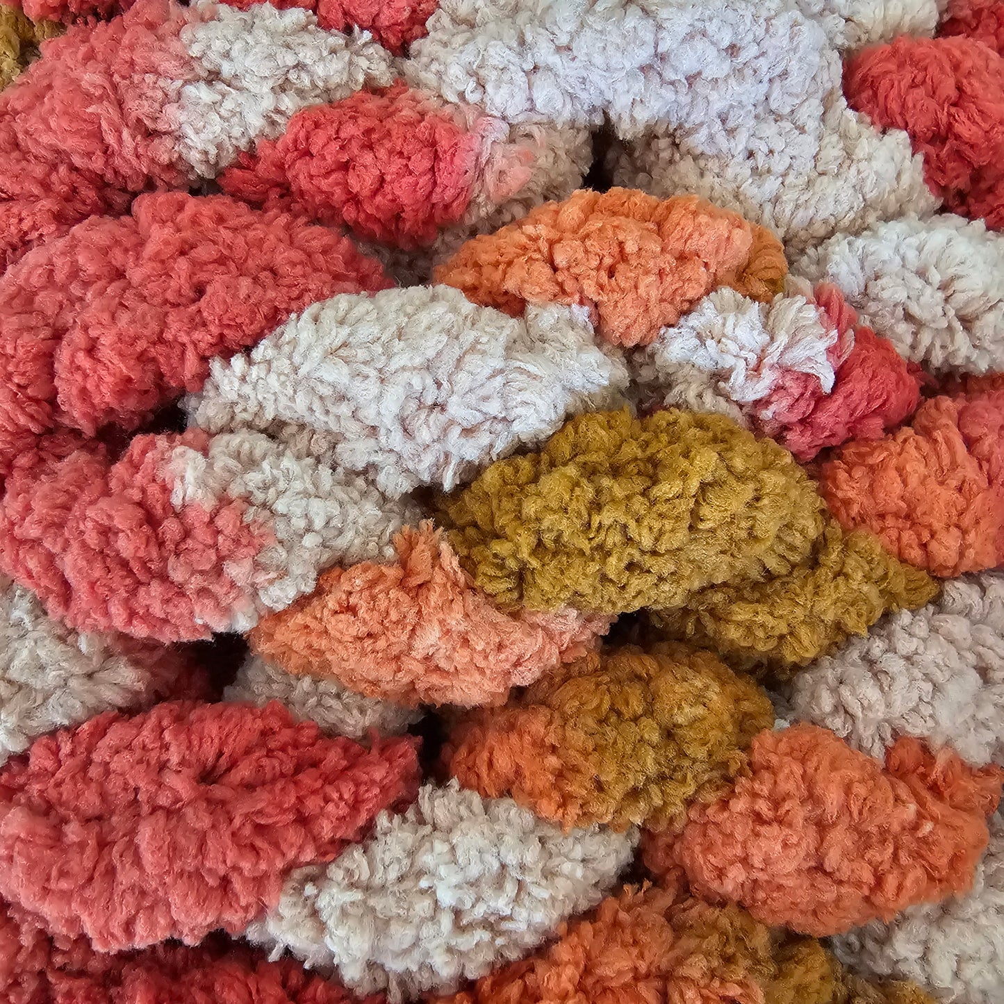 Chenille Handknit Stroller and Small Throw Blankets