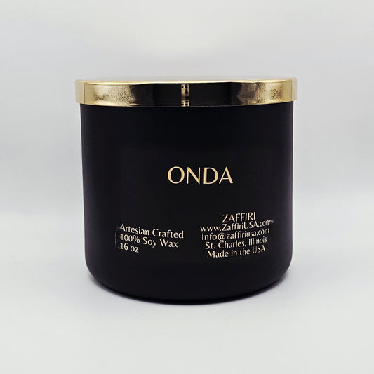 Onda | 16oz Soy Wax Candle - Fragrance by ZAFFIRI
