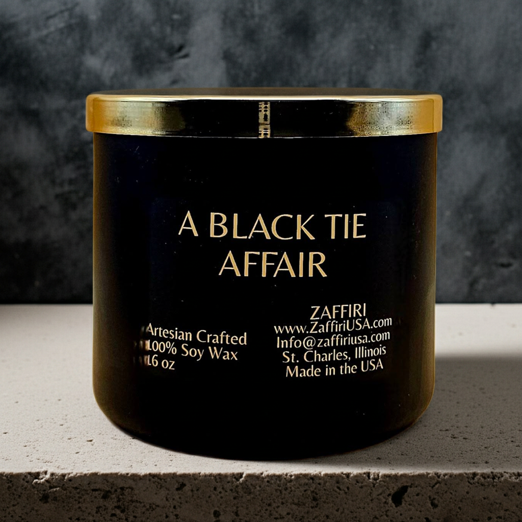 A BLACK TIE AFFAIR | 16oz Soy Wax Candle - Fragrance by ZAFFIRI