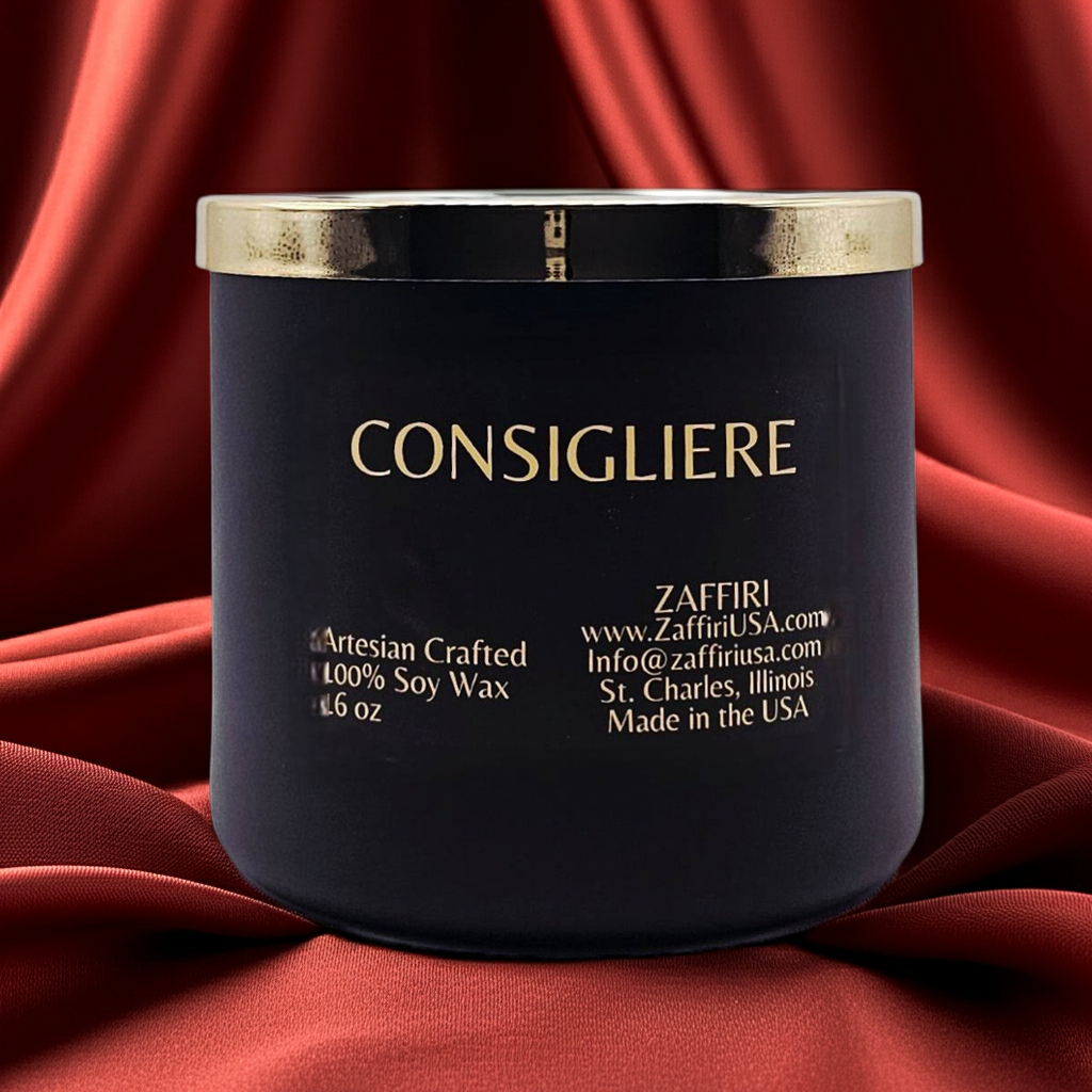 CONSIGLIERE | 16oz Soy Wax Candle - Fragrance by ZAFFIRI
