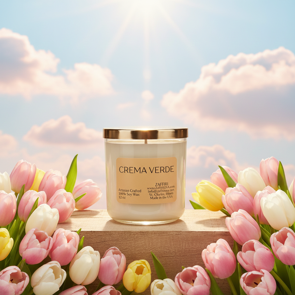 CREMA VERDE | 12oz Soy Wax Candle - Fragrance by ZAFFIRI