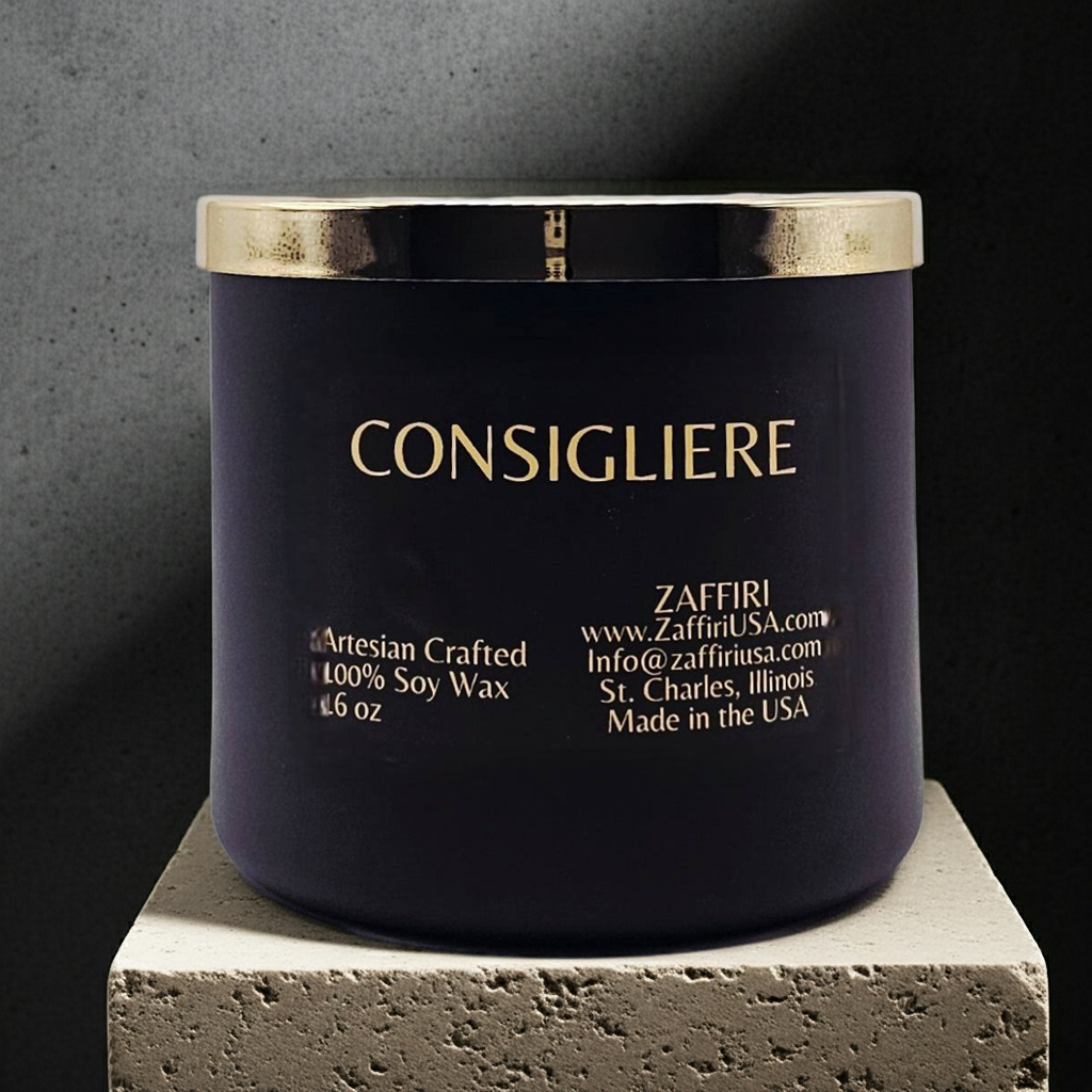 CONSIGLIERE | 16oz Soy Wax Candle - Fragrance by ZAFFIRI