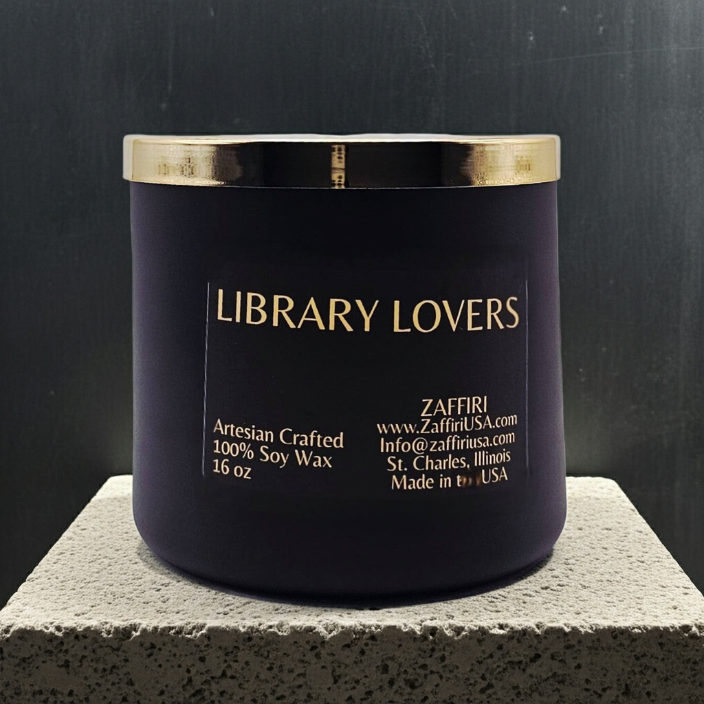 Library Lovers | 16oz Soy Wax Candle - Fragrance by ZAFFIRI