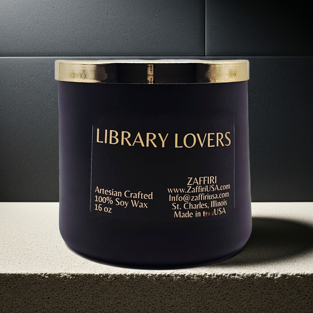 Library Lovers | 16oz Soy Wax Candle - Fragrance by ZAFFIRI