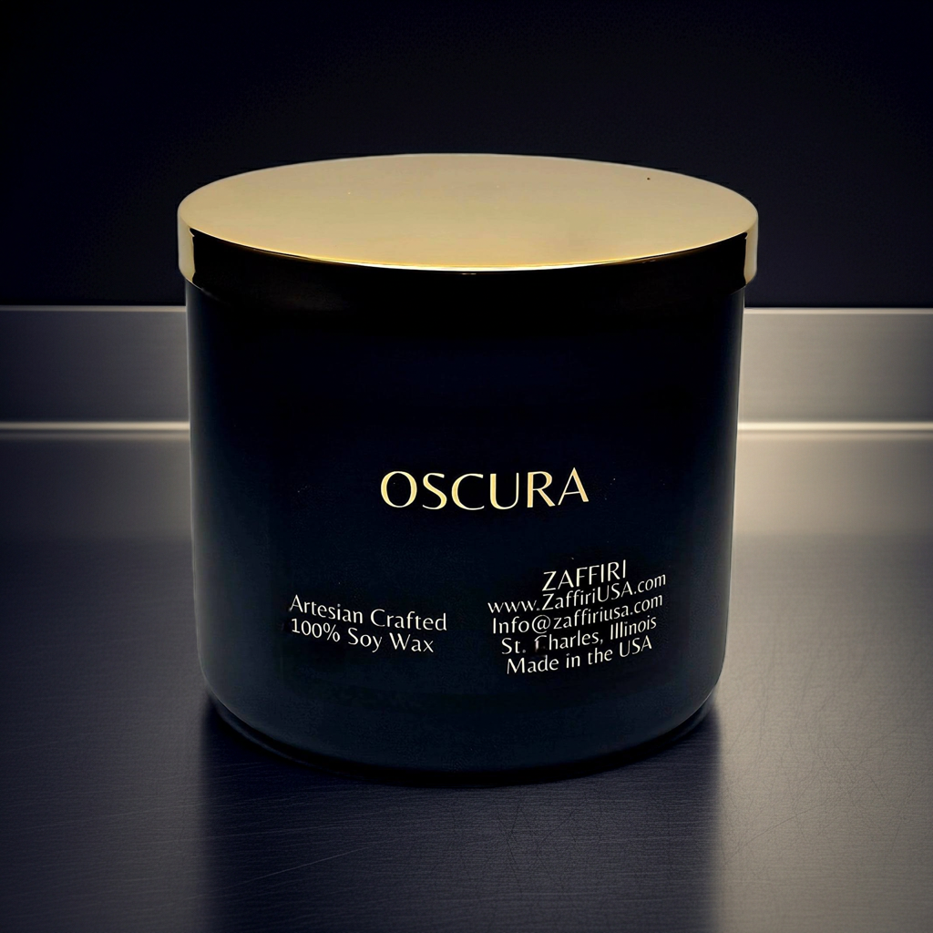 OSCURA | 16oz Soy Wax Candle - Fragrance by ZAFFIRI